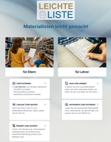 Digitale Materialliste für den Schuleinkauf