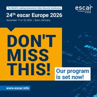 escar Europe 2026: Weltweit führende Konferenz für Fahrzeug-Cybersicherheit stellt Programm-Schwerpunkte&hellip;