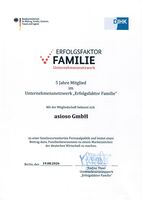 asioso seit fünf Jahren Mitglied im Unternehmensnetzwerk „Erfolgsfaktor Familie“
